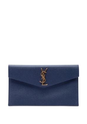 Saint Laurent Pre-Owned 2022 Grain de Poudre Uptown Pouch clutch bag - Blue