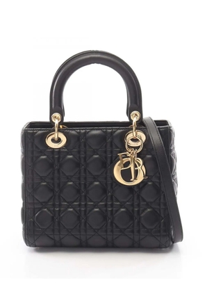 Christian Dior Pre-Owned 2010-2026 Medium Lambskin Cannage Lady Dior satchel - Black
