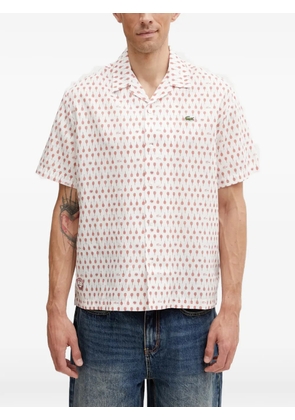 Lacoste x Roland Garros tennis-racket-print shirt - White