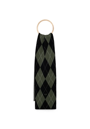 Fred Perry argyle wool scarf - Black