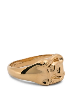 Maria Black Rabbit mini signet ring - Gold