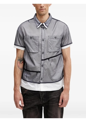 Andersson Bell layered mesh-overlay shirt - White