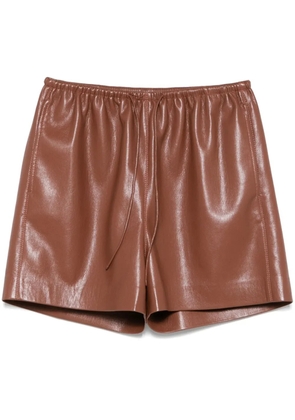 Nanushka faux-leather shorts - Brown