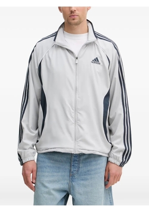 adidas Teamgeist Adicolor logo-embroidered stripe-detail jacket - Grey