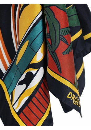 Drôle De Monsieur graphic-print scarf - Black