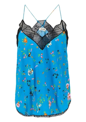 Zadig&Voltaire Christy floral-print vest - Blue