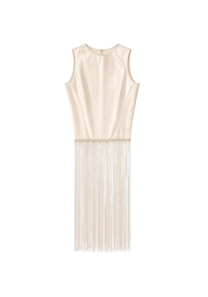 Emergency Room fringe-trim sleeveless top - Neutrals