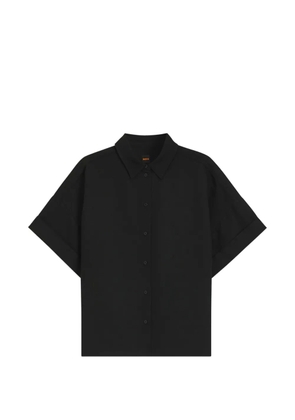 BOSS short-sleeve button-down shirt - Black