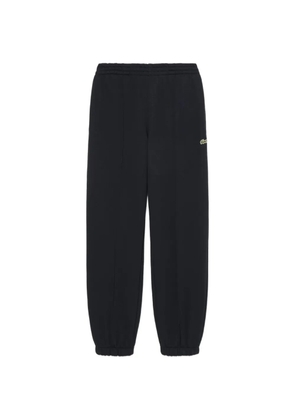 Lacoste logo-patch pintuck track pants - Black