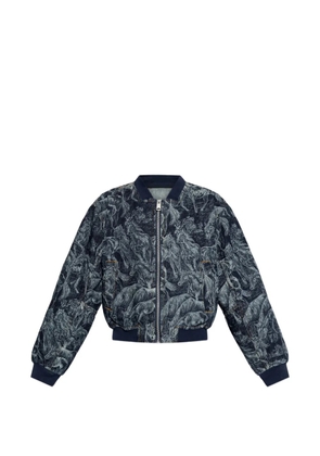 AllSaints Kaytra horse-print bomber jacket - Blue