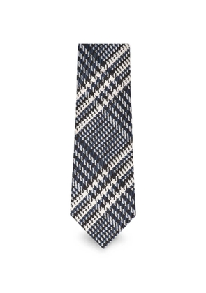 TOM FORD Prince of Wales check tie - Blue