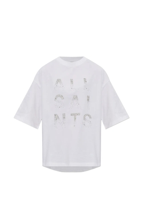 AllSaints Stacks Amelie bead-embellished T-shirt - White