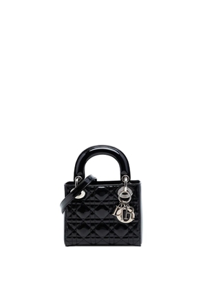 Christian Dior Pre-Owned 2012 Mini Patent Cannage Lady Dior satchel - Black