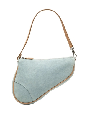 Christian Dior Pre-Owned 2002 Mini Denim Saddle Pochette shoulder bag - Blue