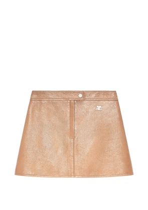 Courrèges vinyl-effect mini skirt - Neutrals