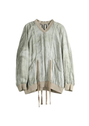 Ziggy Chen V-neck long-sleeve sweatshirt - Green