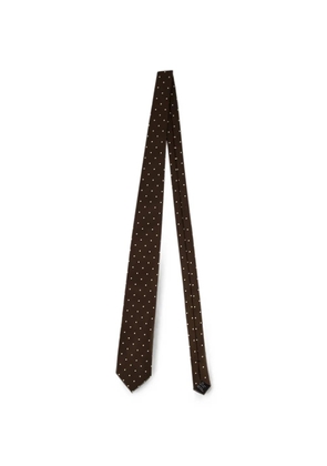 TOM FORD polka-dot silk tie - Brown