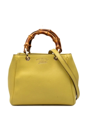 Gucci Pre-Owned 2016-2026 Mini Calfskin Bamboo Shopper satchel - Yellow