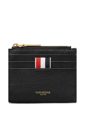 Thom Browne pebble-grain zip-top cardholder - Black