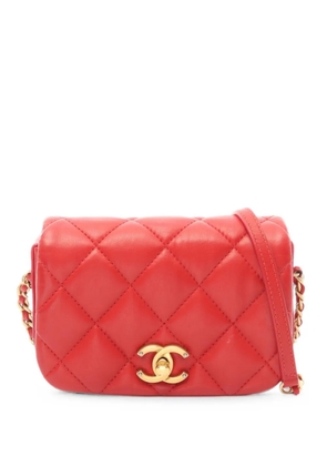 CHANEL Pre-Owned 2019 mini Classic Flap chain crossbody bag - Red