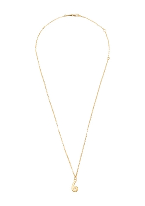 AMI Paris hammered number-pendant necklace - Gold