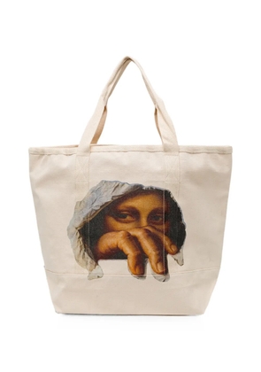 Melt graphic-print tote bag - Neutrals
