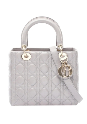 Christian Dior Pre-Owned 2010-2026 Medium Lambskin Cannage Lady Dior satchel - Grey