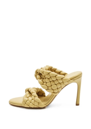 Bottega Veneta Pre-Owned Curve woven leather sandals - Yellow