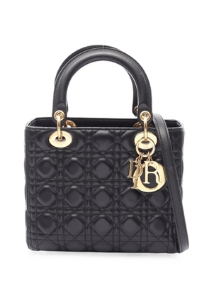Christian Dior Pre-Owned 2010s medium Lady Dior tote bag - Black