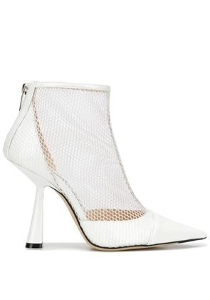 Jimmy Choo Kix mesh panel boots - White