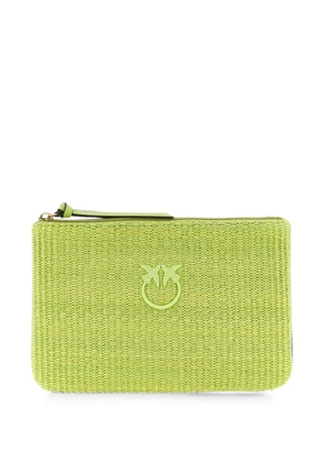 PINKO Love Birds clutch bag - Green
