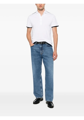 Jeordie's contrast-trim polo shirt - White