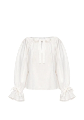 Sleeper Cha-Cha billowy-sleeves blouse - White