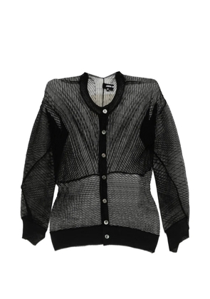 Junya Watanabe mesh cardigan - Black