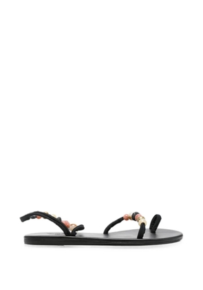 Ancient Greek Sandals Eleftheria bead-embellished sandals - Black