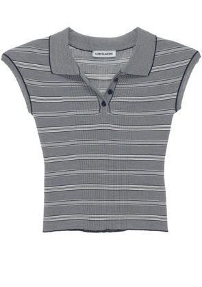 Low Classic knitted polo shirt - Blue