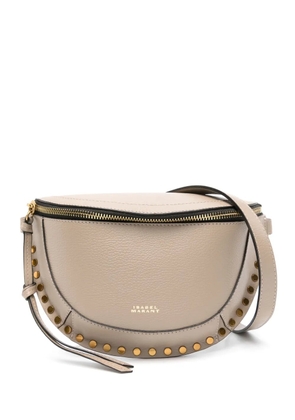ISABEL MARANT Skano stud-embellished shoulder bag - Neutrals