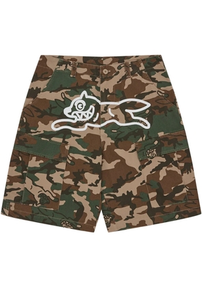ICECREAM Running Dog Woodland camouflage cargo shorts - Neutrals