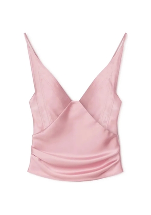 Nanushka Rheia draped V-neck sleeveless top - Pink