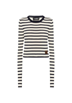 DSQUARED2 striped wool sweater - Neutrals