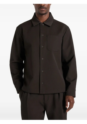 Manière De Voir Valentin tailored overshirt dark brown