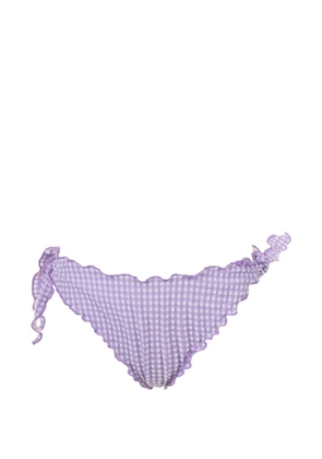 MC2 Saint Barth Moon seersucker gingham bikini bottoms - Purple