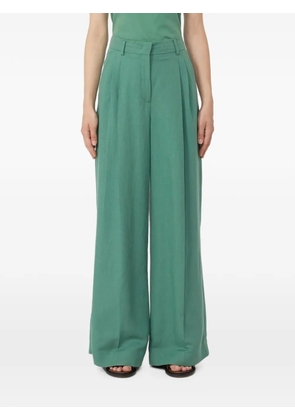 Weekend Max Mara pleated wide-leg trousers - Green