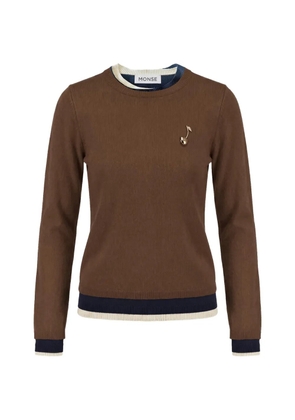 Monse triple-layer cherry-motif sweater - Brown