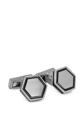 Tateossian hexagon enamel cufflinks - Silver