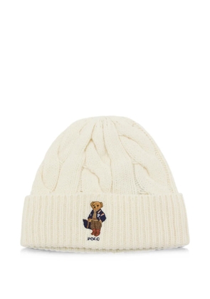 Polo Ralph Lauren Polo Bear cable-knit beanie hat - Neutrals