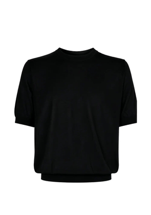 Altea fine-knit short-sleeve T-shirt - Black
