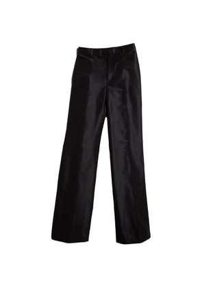 Gucci satin-finish pressed-crease trousers - Black