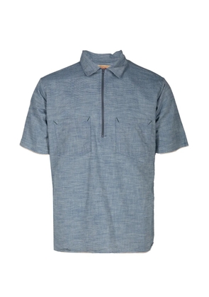 MONOSTEREO half-zip polo shirt - Blue