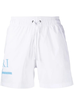 AMIRI logo-print track shorts - White